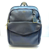 Tumi Navy Leather Backpack