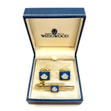 Wedgwood, Jasper Ship Cufflink & Tie Pin Set