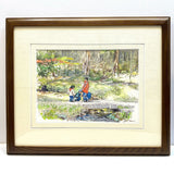 Yuzo Komori, Seseraki Park Water Colour Painting Frame