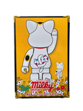 BE@RBRICK Beckoning Cat Peko-chan Milky 100% And 400%