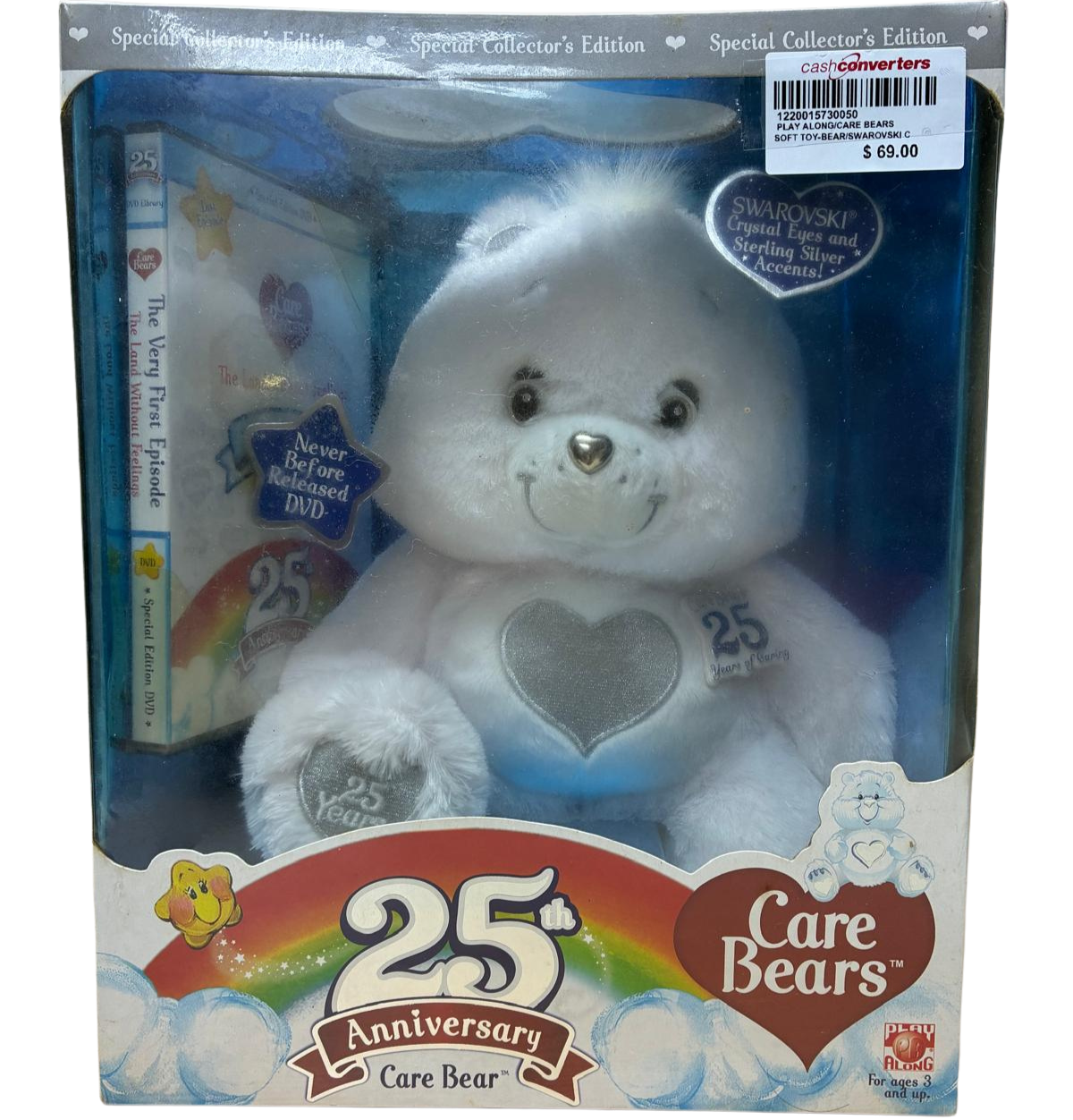 Care Bear With Swarovski Crystal Eyes 25th Anniversary Collectors Edition