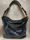 Prada Vitello Shine Hobo Shoulder Bag Nero