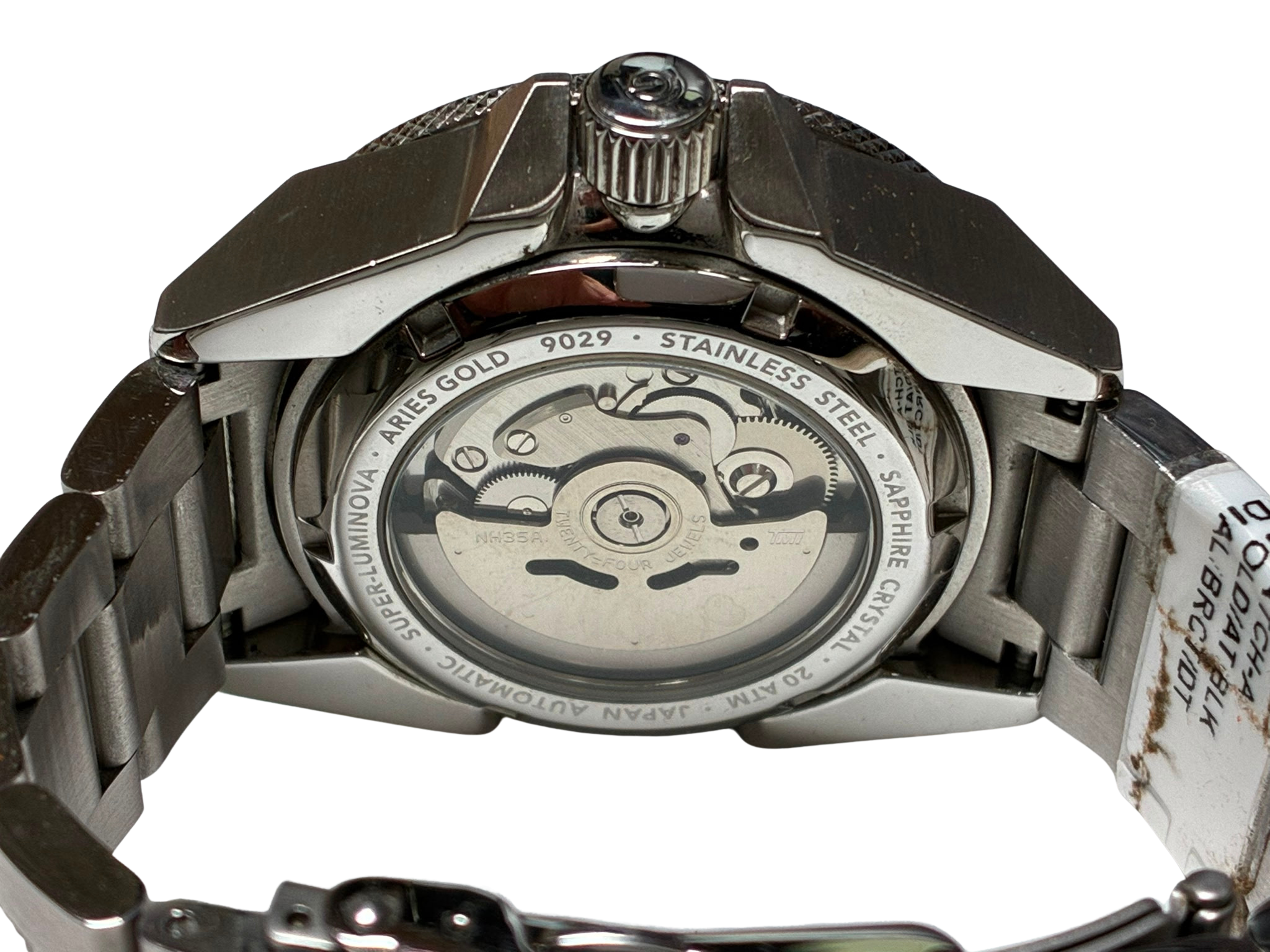 Aries Gold G 9029 Dreadnought Silver Mens Watch Japan Automatic