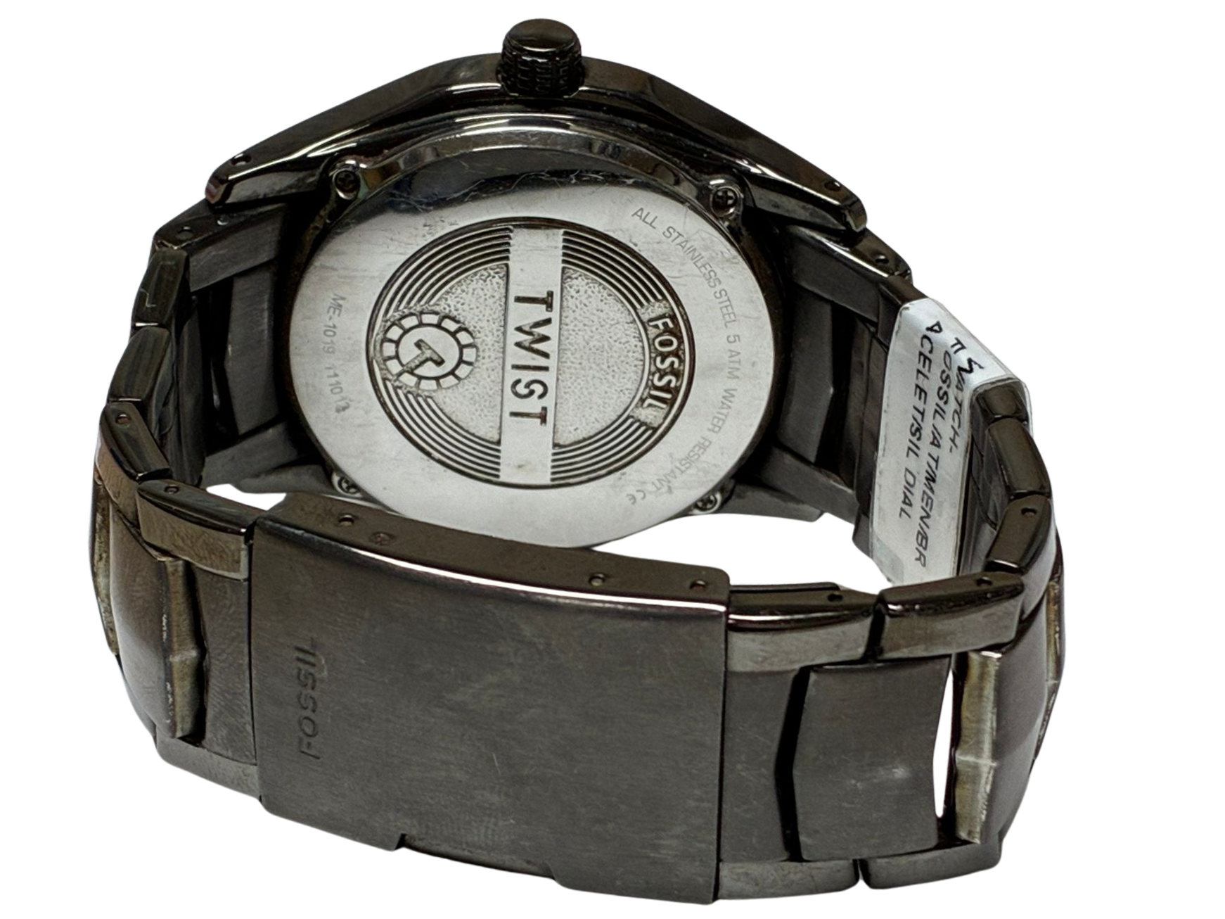 Fossil Twist Automatic Watch ME1019 Stainless Steel Anthracite GreyBand