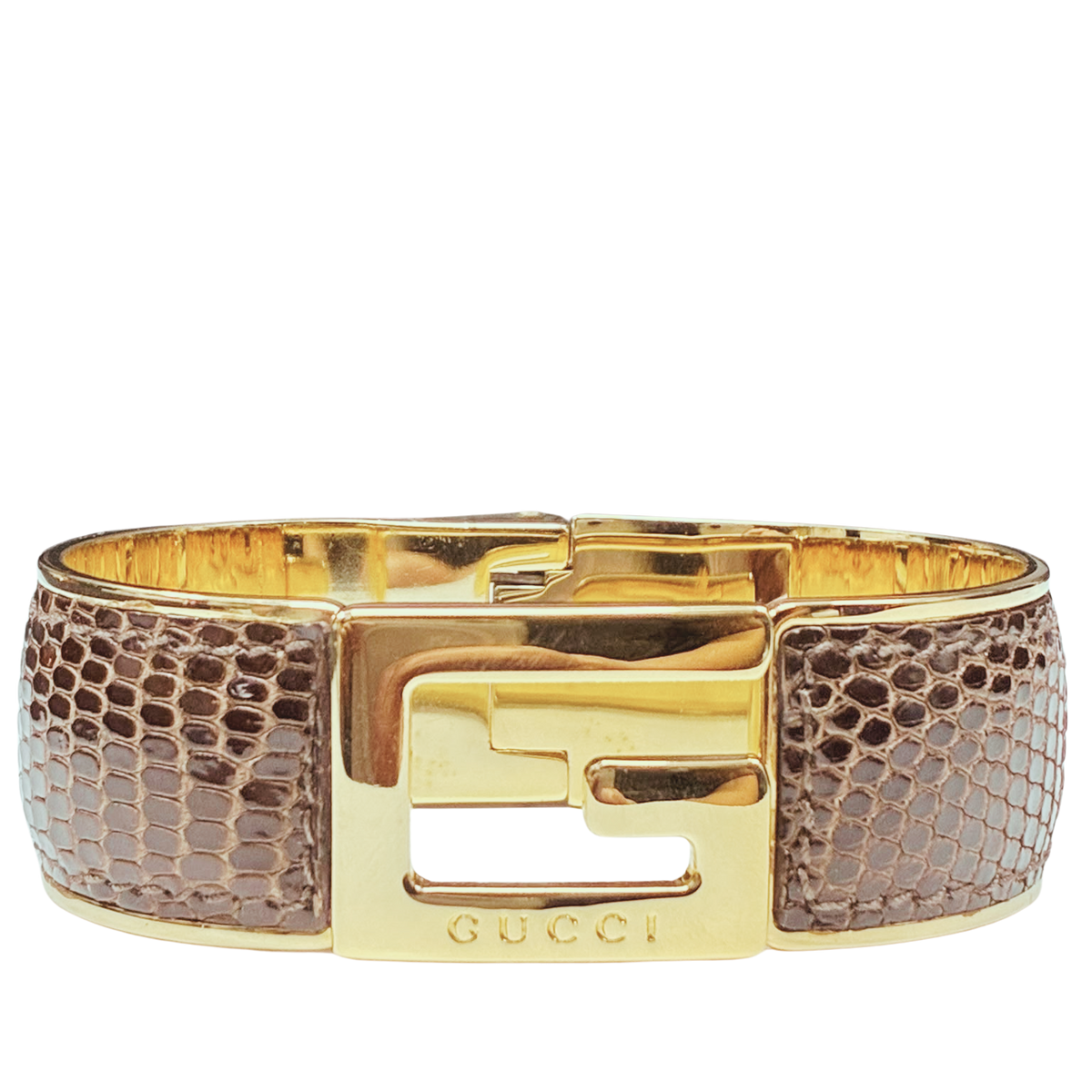 Gucci G Logo Hinged Bangle Bracelet 65G With Box Main image