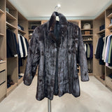 Dark Brown Fur Coat, Size 13