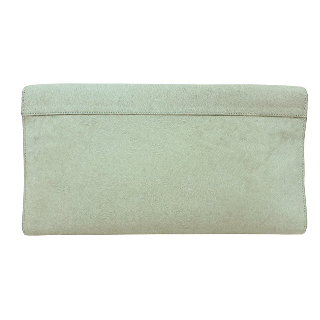 Ted Baker Mint Green Pony Hair Fur Envelope Clutch Bag