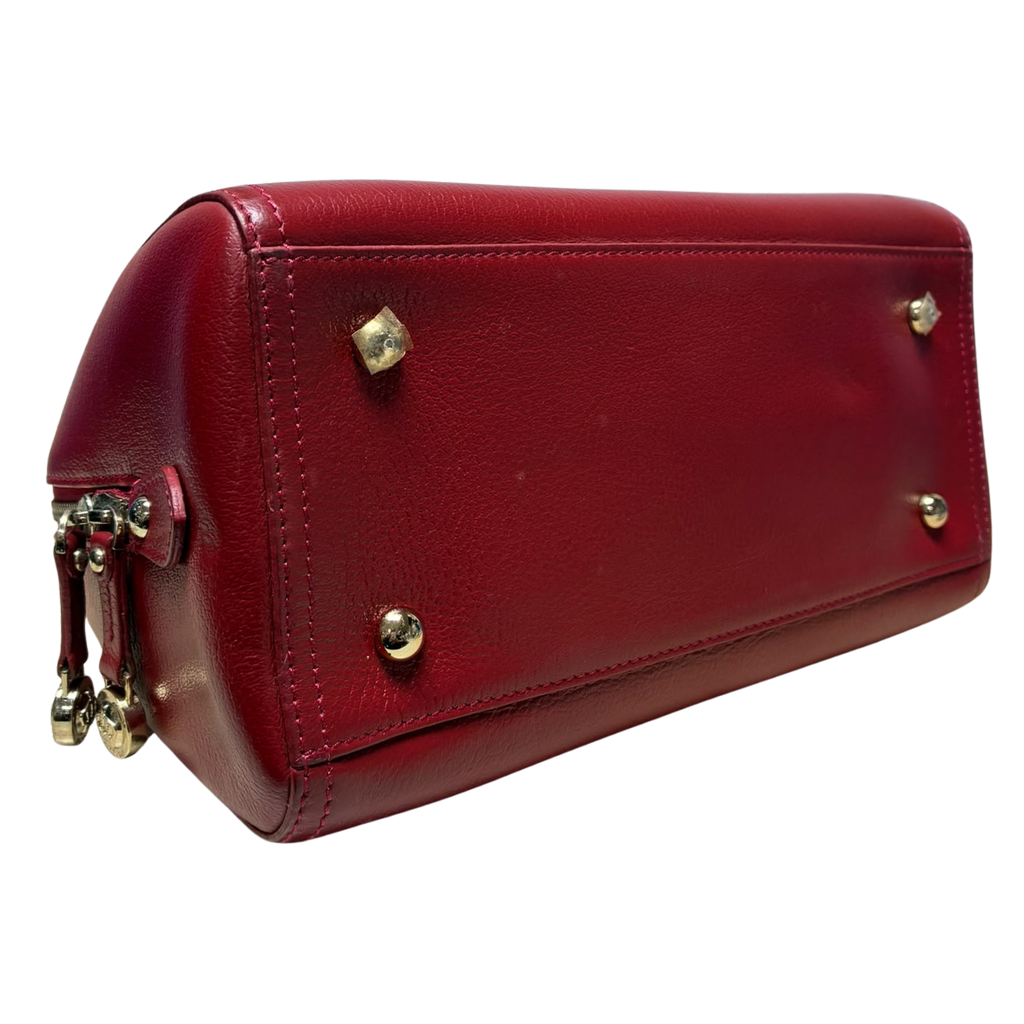 Tocco Toscano TS241011 Red Leather Top Handle Shoulder Bag