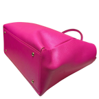 Samantha Thavasa Lady Azel Saffiano Leather Handbag Magenta Pink