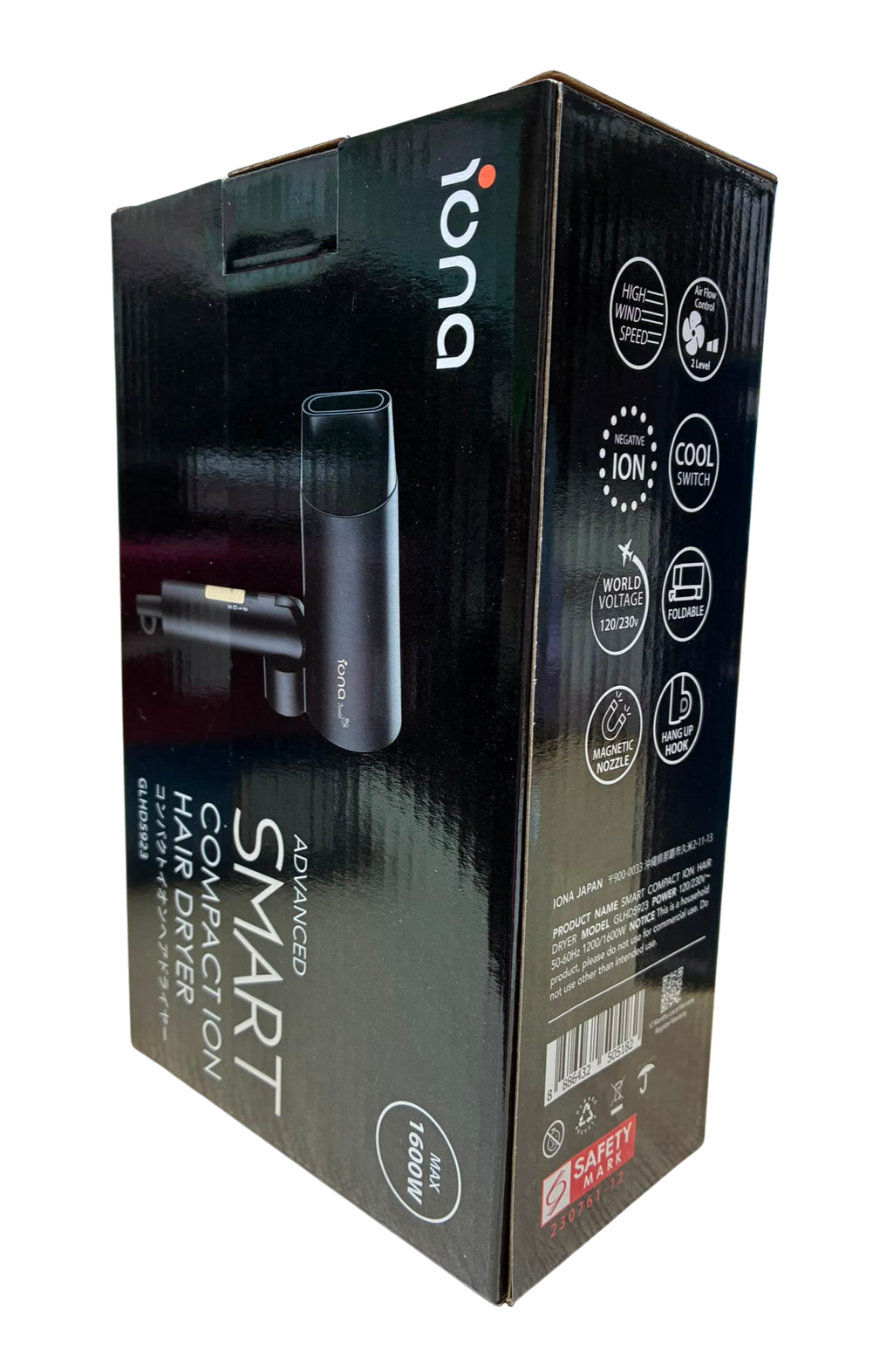 IONA 1600W Smart Compact ION Hair Dryer GLHD5923