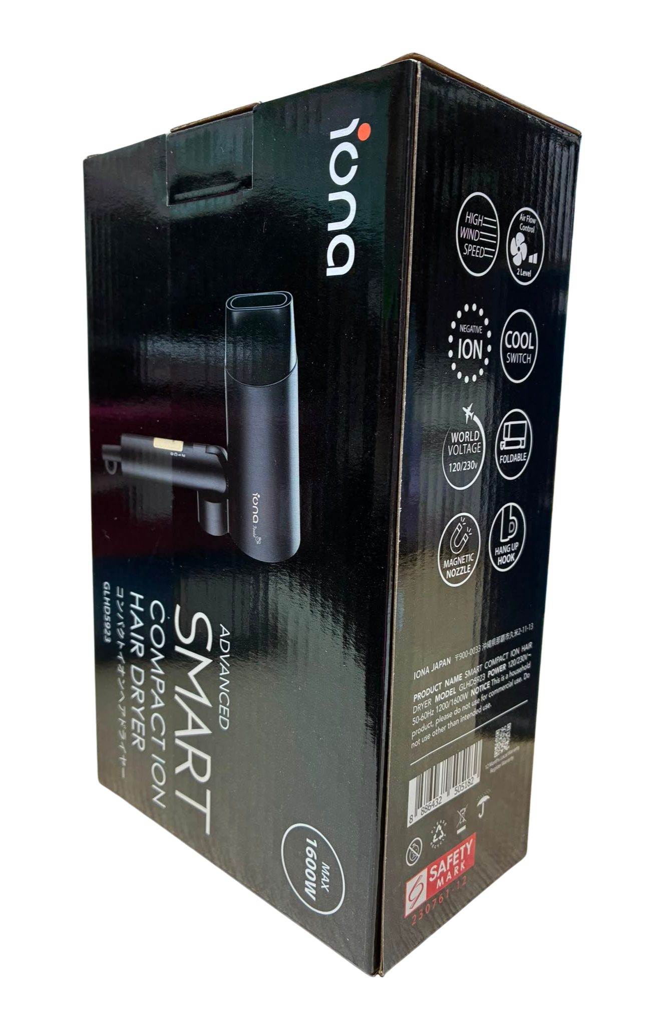 IONA 1600W Smart Compact ION Hair Dryer GLHD5923