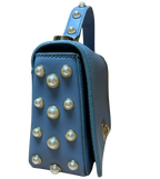 Kate Spade Maisie Serrano Place Pearl Purse Crossbody Blue WKRU5673