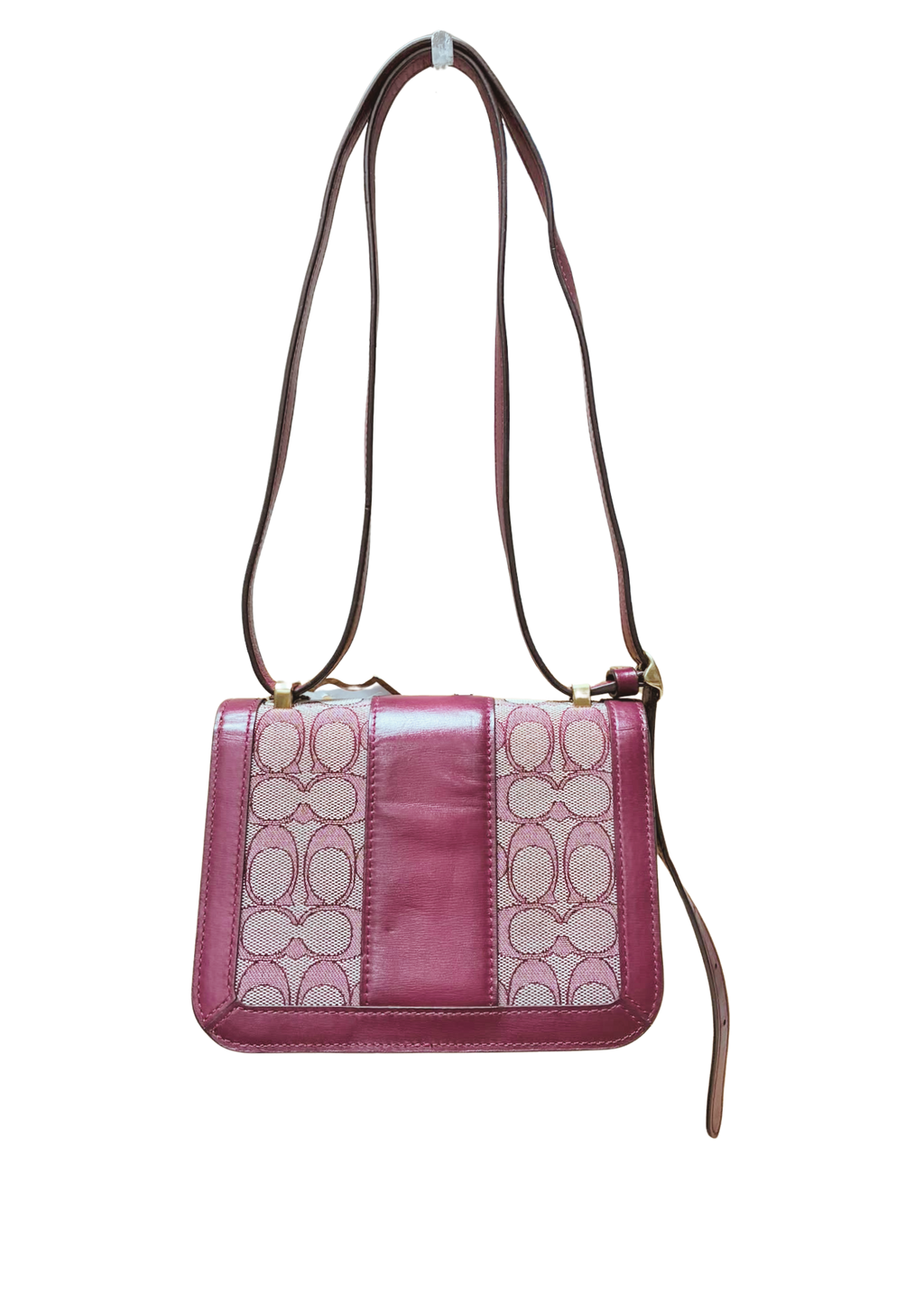 Coach Alie Shoulder Bag 18 In Signature Jacquard With Snakeskin Detail Brass Burgundy Blk Cherry