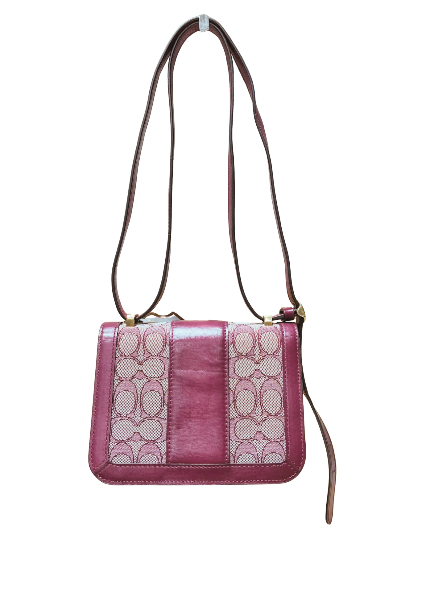 Coach Alie Shoulder Bag 18 In Signature Jacquard With Snakeskin Detail Brass Burgundy Blk Cherry