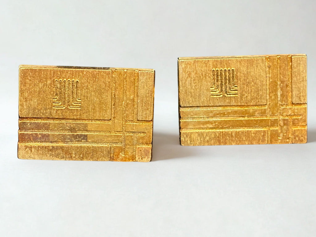 Vintage Lanvin Gold Plated Cufflinks