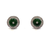 PT900/750WG Natural Jadeites (Type-A) & Diamond Earring