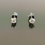 18KWG Solitaire Diamond Earring, 0.26cts Each