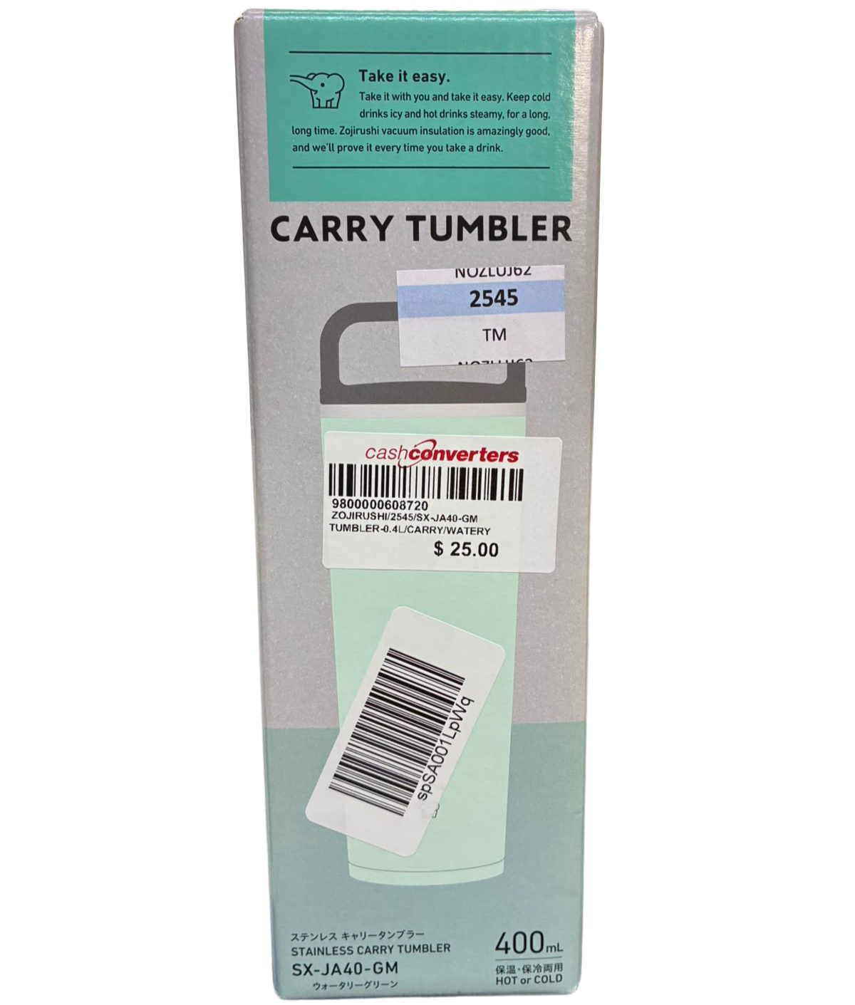 Zojirushi SXJA40GM Carry Tumbler 400mL Watery Green