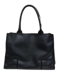 Tory Burch Large Double Zip Tote Black CanvasLeather Bag