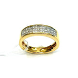 750YG Princess Cut Diamond Ring