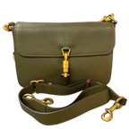 Gucci Jackie 2way Shoulder Bag Green Pebbled Leather