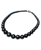 Black South Sea Pearl Necklace 7.4to11.9mm 49cm