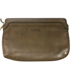 Pierre Balmain Vintage Brown Leather Clutch