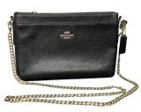 Coach Journal Crossbody Chain Sling Bag Black