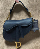 Dior Saddle Bag Mini Black Grained Calfskin