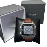 Timex Men's Digital Quartz Watch with Leather Strap TW2U92300