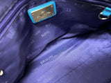 Braun Buffel Leather Tote Blue