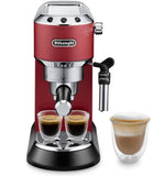 De'Longhi Dedica Style EC685.R - Espresso Coffee Machine, Panarello Steam Wand, Plastic Tamper in pack, red color