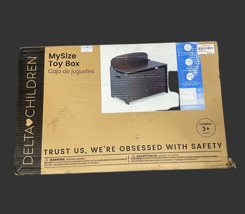 Delta Children MySize Deluxe Toy Box Dark Chocolate