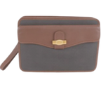 Dunhill Canvas And Leather Clutch Bag