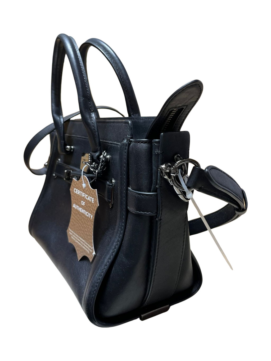 Coach Swagger 27 Black Leather Handbag
