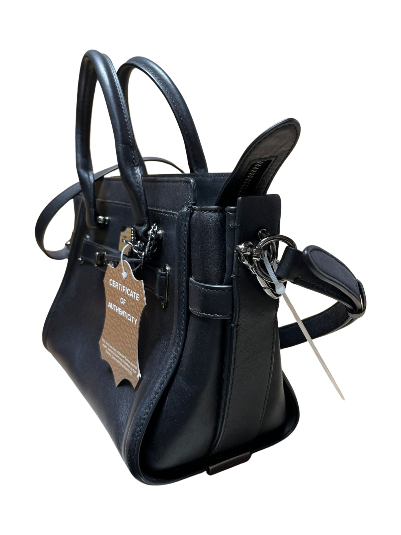 Coach Swagger 27 Black Leather Handbag