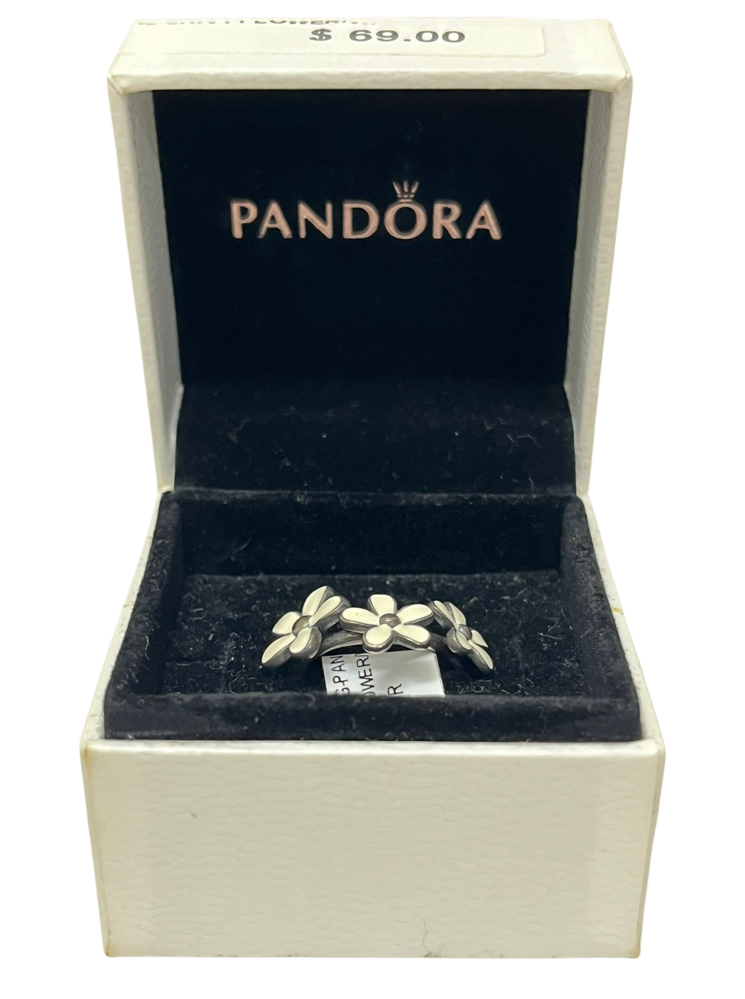 Pandora Triple Daisy Sterling Silver Ring Secondary image