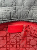 Dior Lady Dior Cloth Handbag w/Gold Charms, Black