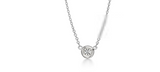 Tiffany & Co. 925 Silver Elsa Peretti 0.05 ct Diamond by the Yard 16" chain Necklace