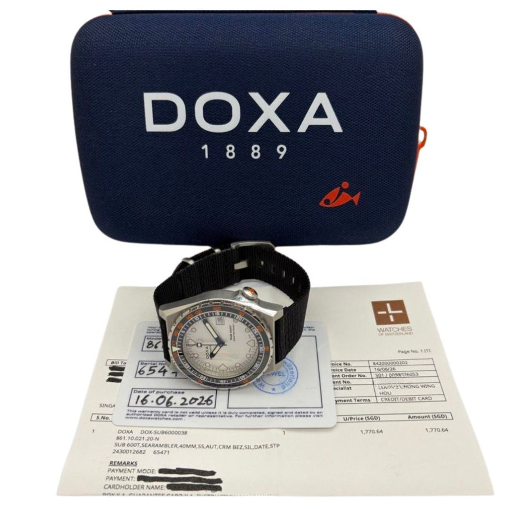 DOXA Sub 600T Searambler 40mm Automatic Silver Dial Watch “June-26”