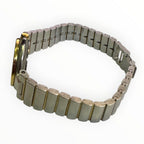 Dunhill Swiss Two-Tone Silver and Gold Tone Case Bracelet with Gold Dial Crystal Marker Ladies Watch 28mm