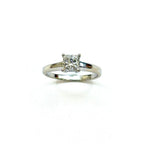 18KWG 0.93cts Princess Cut Diamond Ring