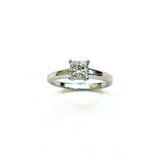 18KWG 0.93cts Princess Cut Diamond Ring