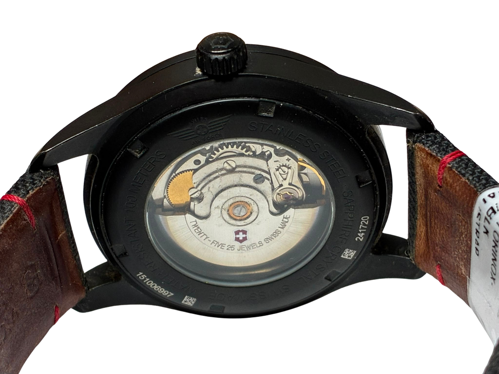 Victorinox 241720 Swiss Army Airboss Mechanical Black Edition Watch 42mm