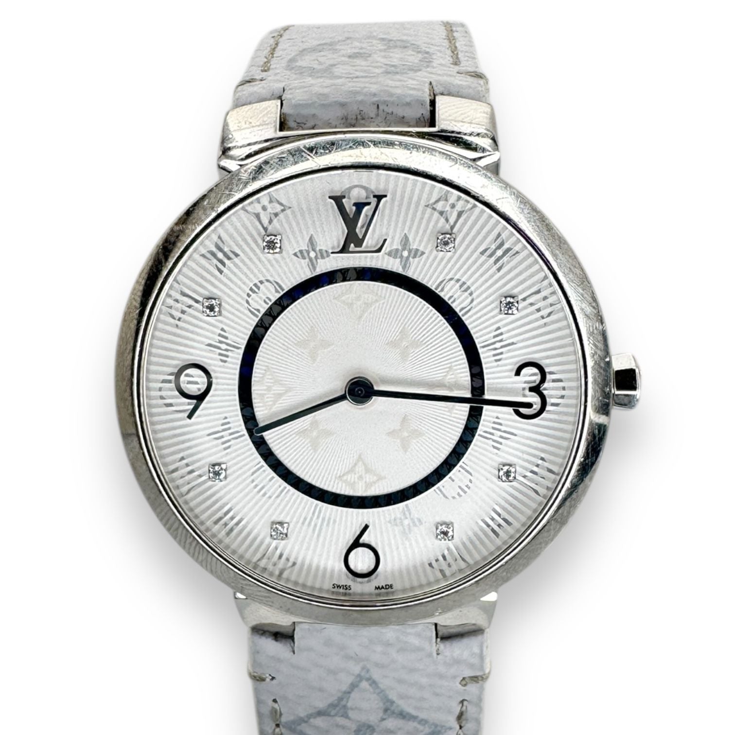 Louis Vuitton Tambour Slim Q1E01 Quartz Watch Ladys 33mm