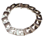 Gucci G Logo Accordion Link Bracelet SV925 48.6G 20CM