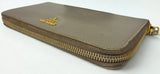 Prada Saffiano Metal Long Zip Around Wallet 1M0506 Grey