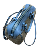 Coach MY647 F58312 Mini Bennett Satchel Signature Coated Canvas Light Khaki Blue Leather