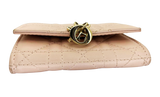 Dior My Dior Glycine Wallet Powder Pink Cannage Lambskin With D I O R Charms