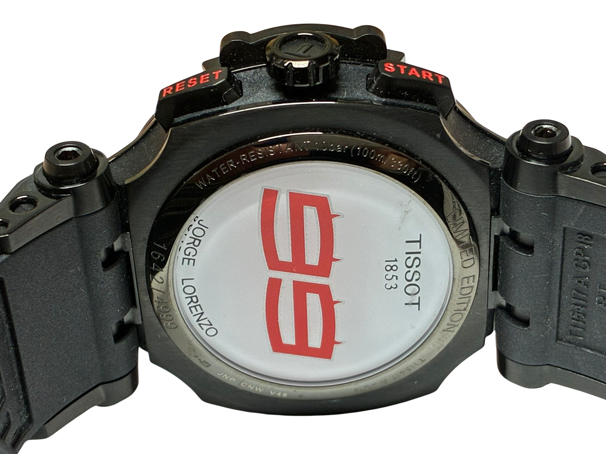 Tissot Mens TRace Jorge Lorenzo 2018 Limited Edition Chronograph 42mm Watch T115417